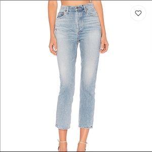 Agolde Riley High Rise Straight leg crop
